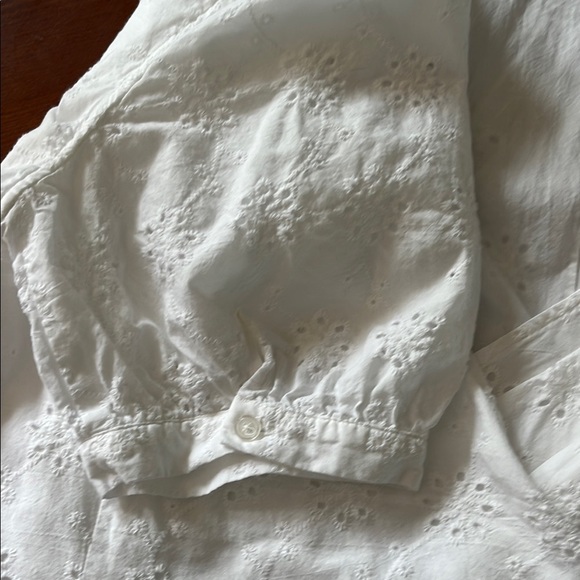 Addition Elle Wrap Dress Size 16 White Eyelet Puff Sleeve - Picture 3 of 6